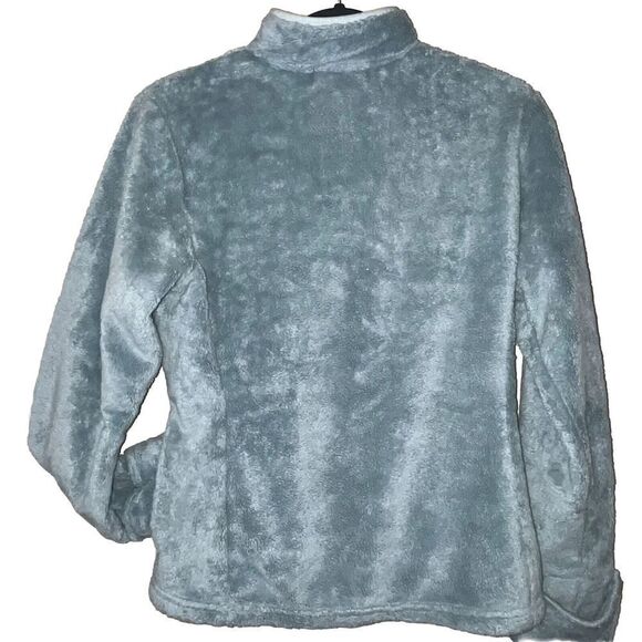 The North Face Women’s Sz S Teal Green Fleece Sherpa 1/4 Zip Pockets Mitten Hand - Picture 7 of 9